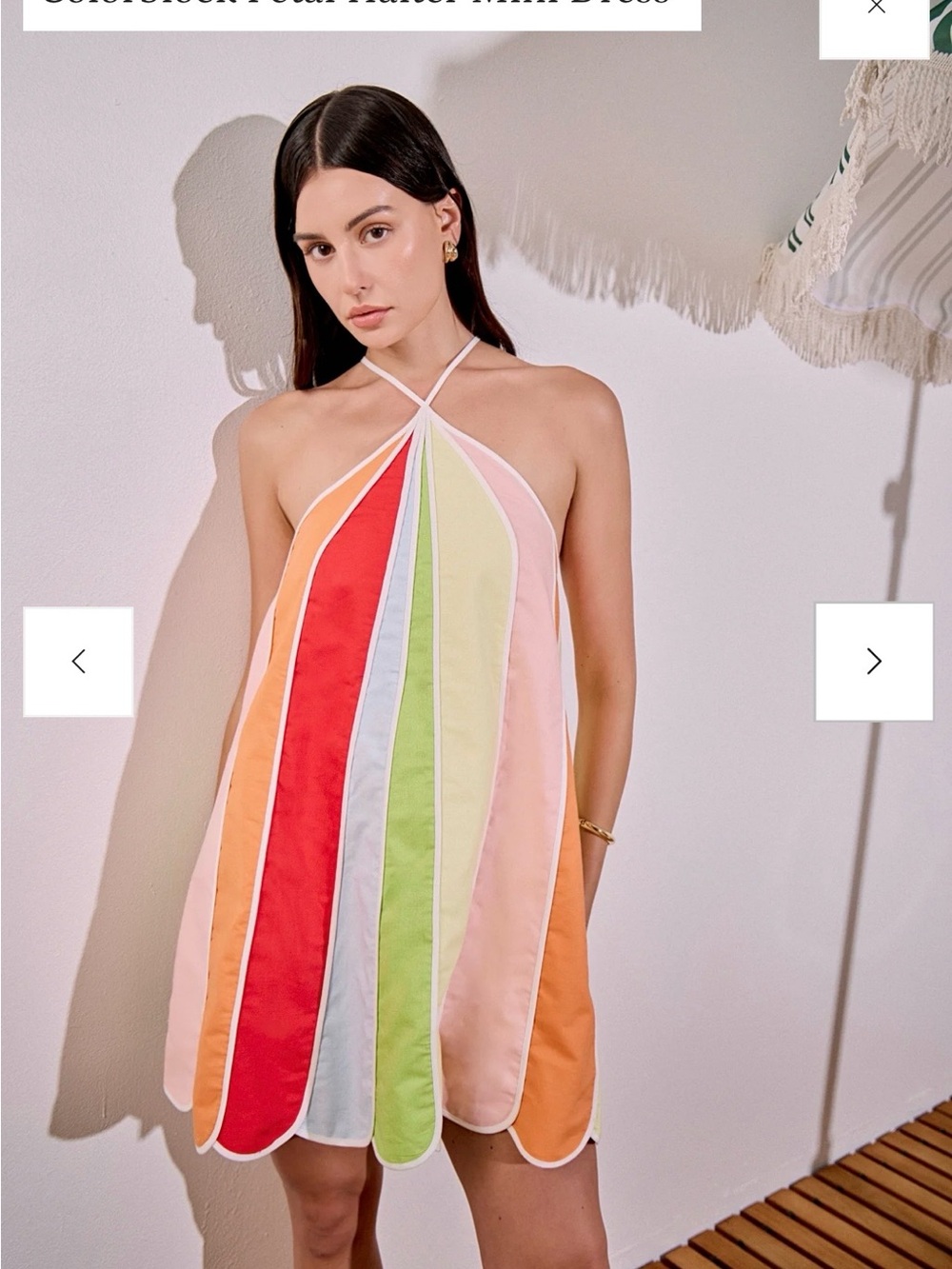 English Factory Multicolor Halter Mini Dress